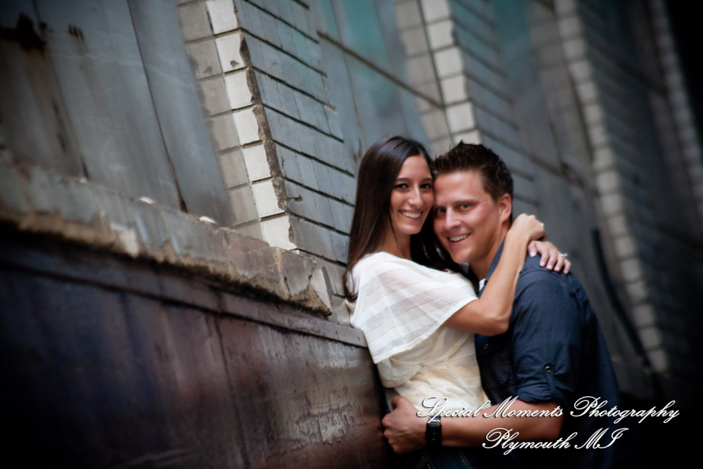 Diana & Kyle at Downtown Detroit engagement photography