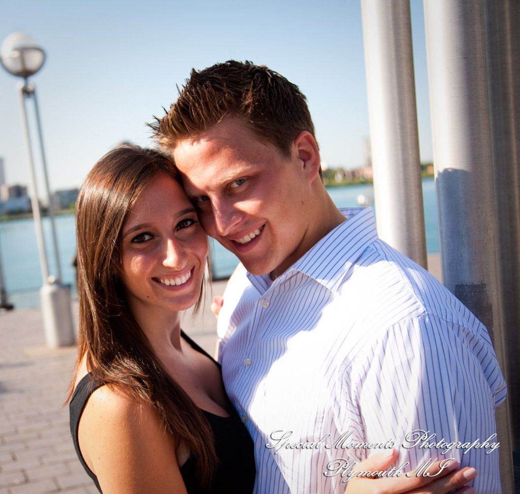 Diana & Kyle at Downtown Detroit engagement photography