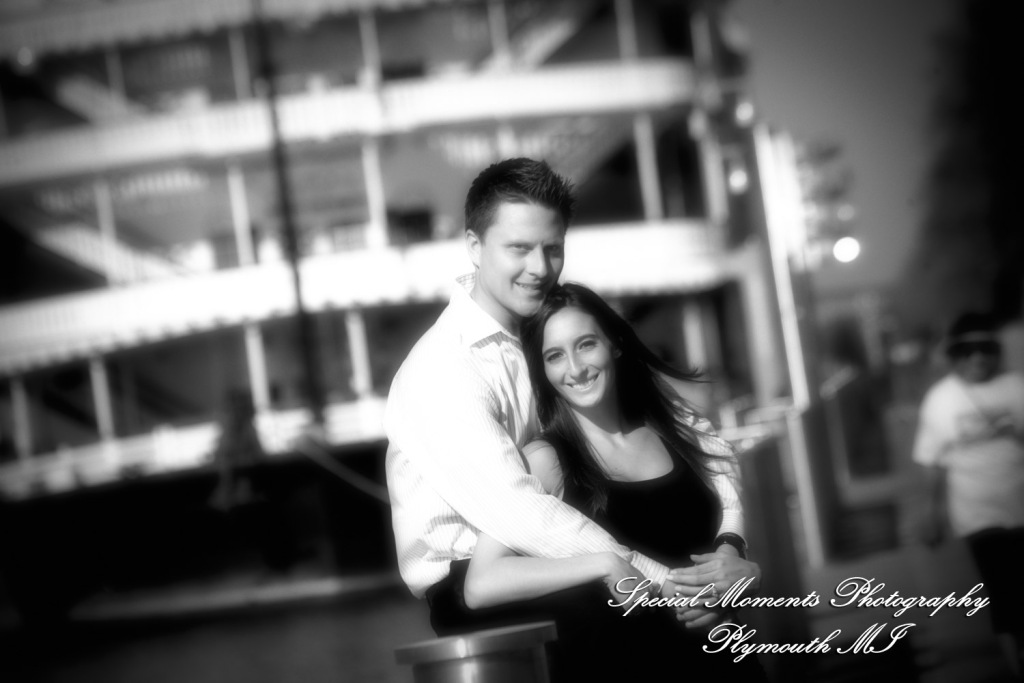 Diana & Kyle at Downtown Detroit engagement photography