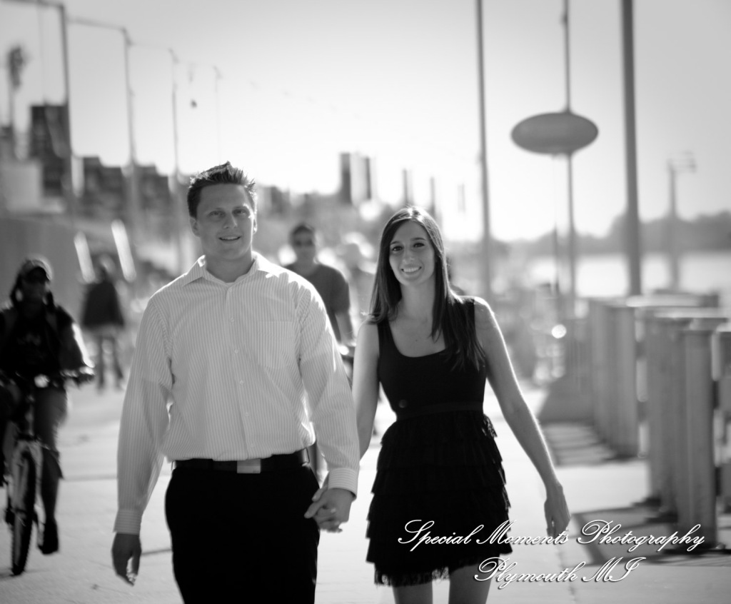 Diana & Kyle at Downtown Detroit engagement photography