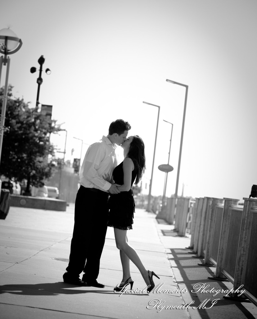 Diana & Kyle at Downtown Detroit engagement photography