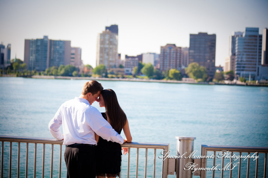 Diana & Kyle at Downtown Detroit engagement photography