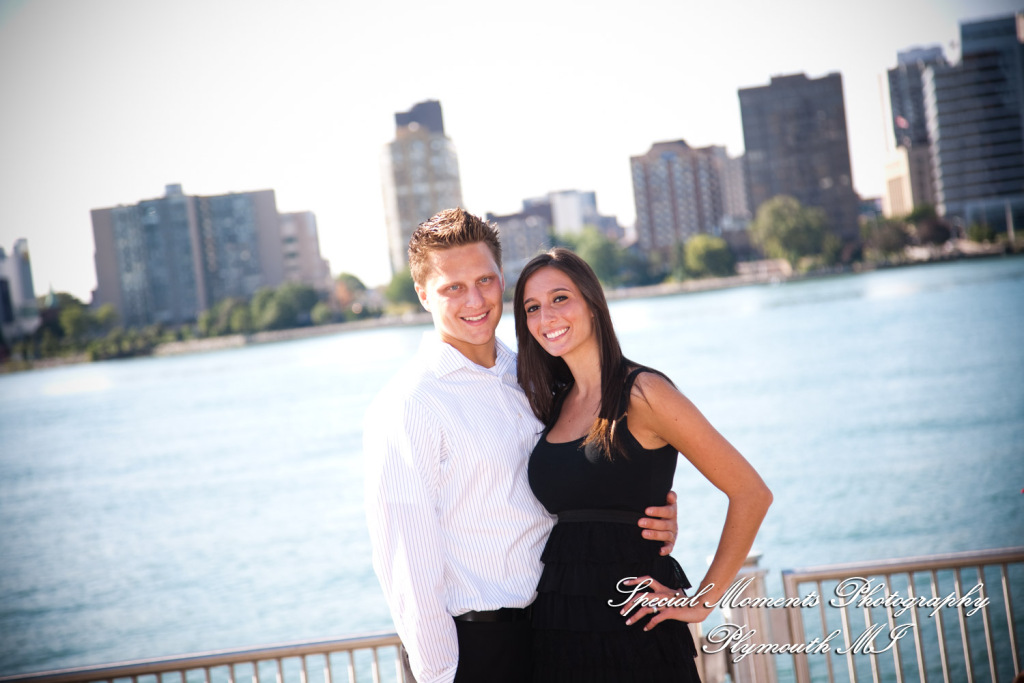 Diana & Kyle at Downtown Detroit engagement photography