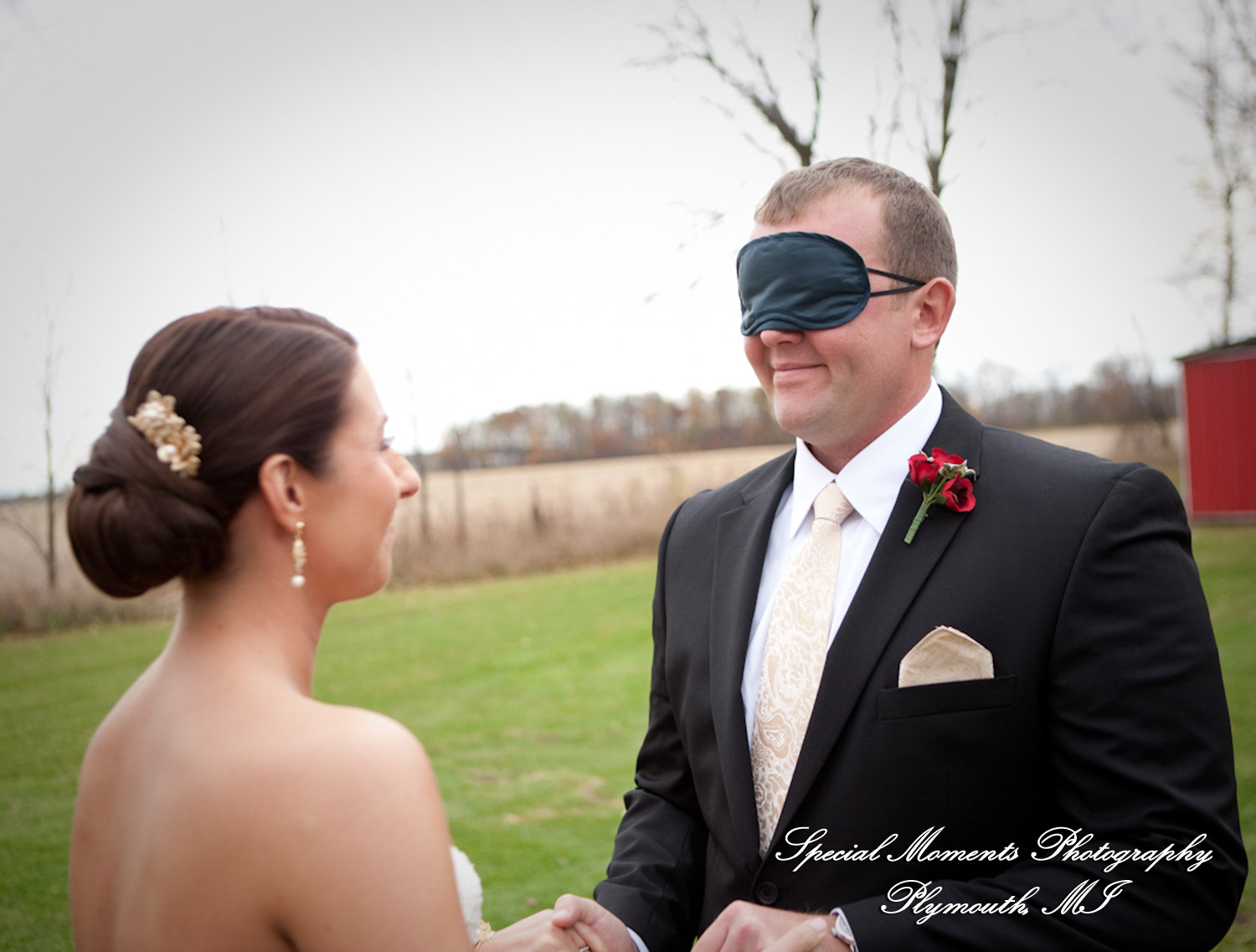 Darbi & Joseph at a farm house wedding photograph