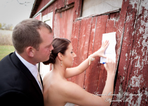 Darbi & Joseph at a farm house wedding photograph