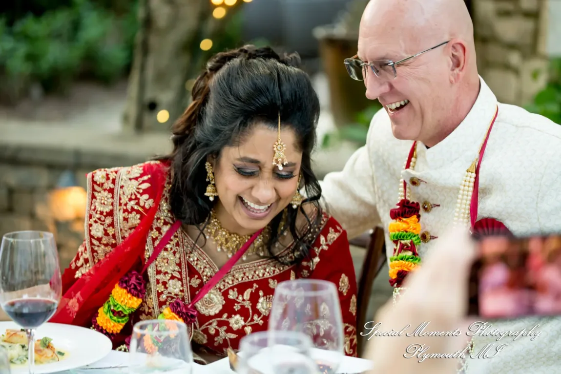 Pina & Ertman at Cafe Cortina Farmington Hills MI patio wedding photograph