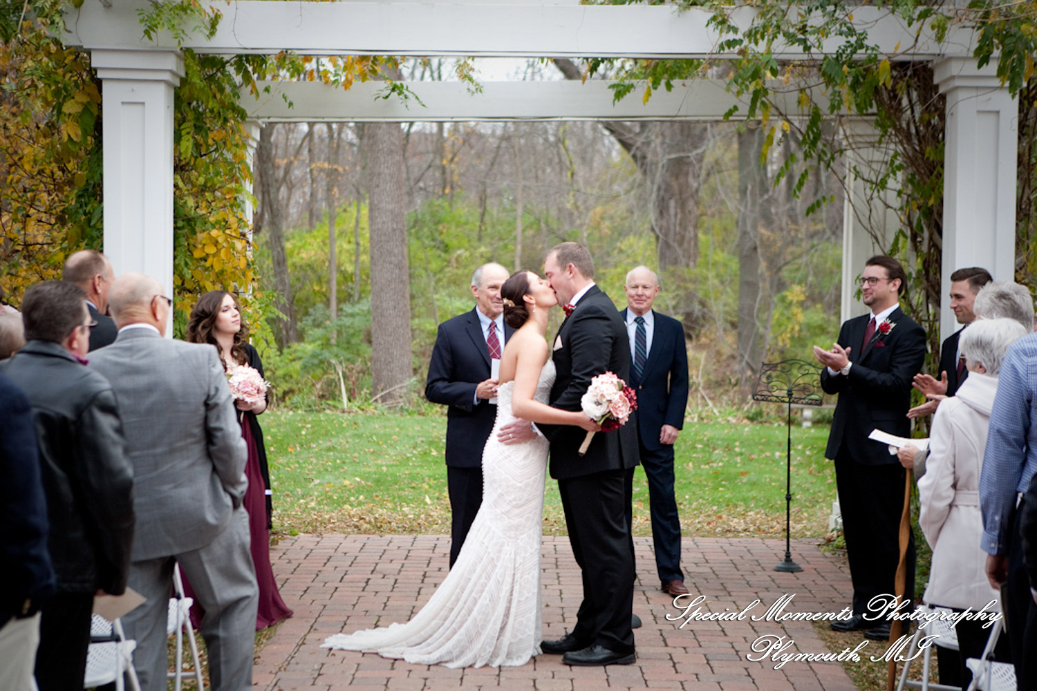 Darbi & Joseph at Wellers East Garden Saline MI wedding photograph