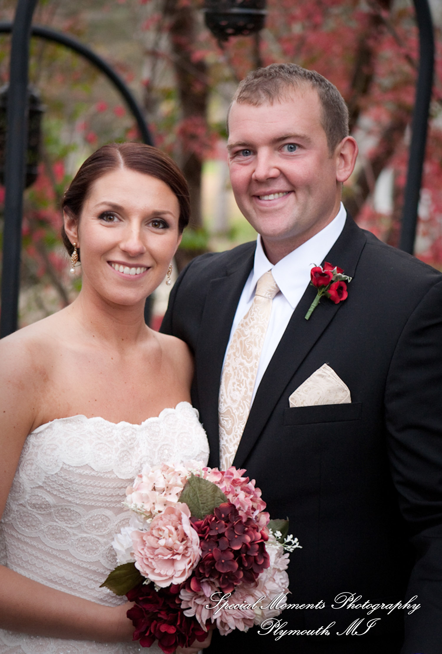 Darbi & Joseph at Wellers East Garden Saline MI wedding photograph