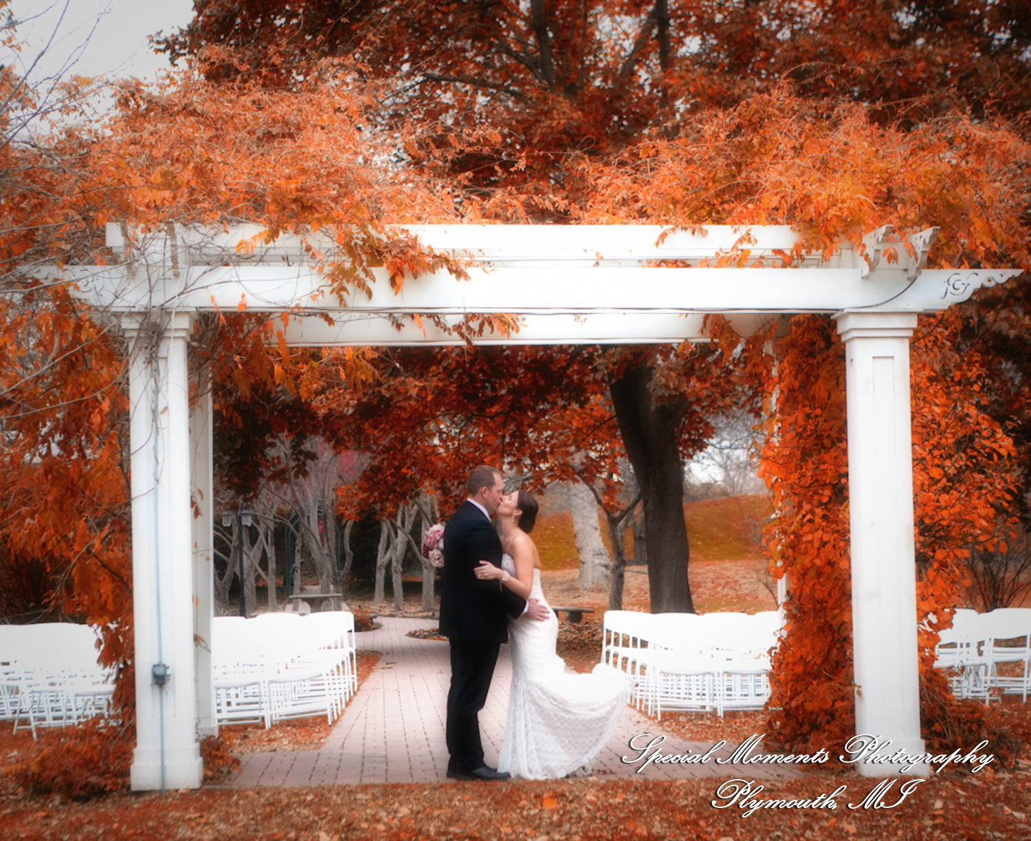 Darbi & Joseph at Wellers East Garden Saline MI wedding photograph