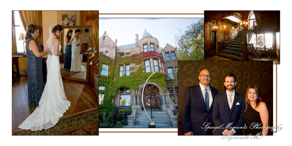 Fine Art Classic Design - Andrea & Jonathan at The Whitney Detroit MI wedding album photograph