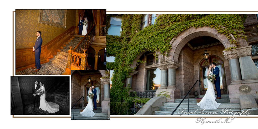 Fine Art Classic Design - Andrea & Jonathan at The Whitney Detroit MI wedding album photograph