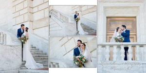Fine Art Classic Design - Andrea & Jonathan at The Whitney Detroit MI wedding album photograph