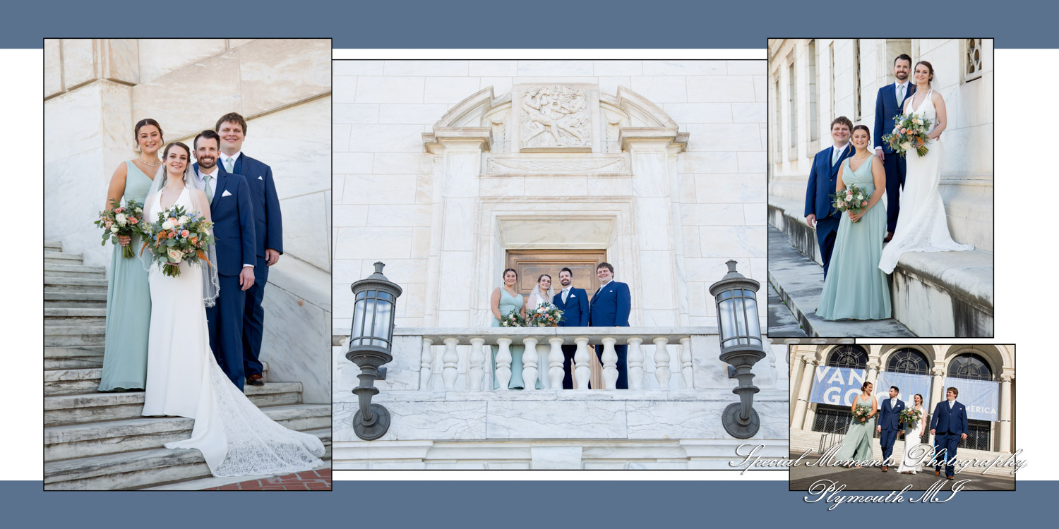 Fine Art Classic Design - Andrea & Jonathan at The Whitney Detroit MI wedding album photograph