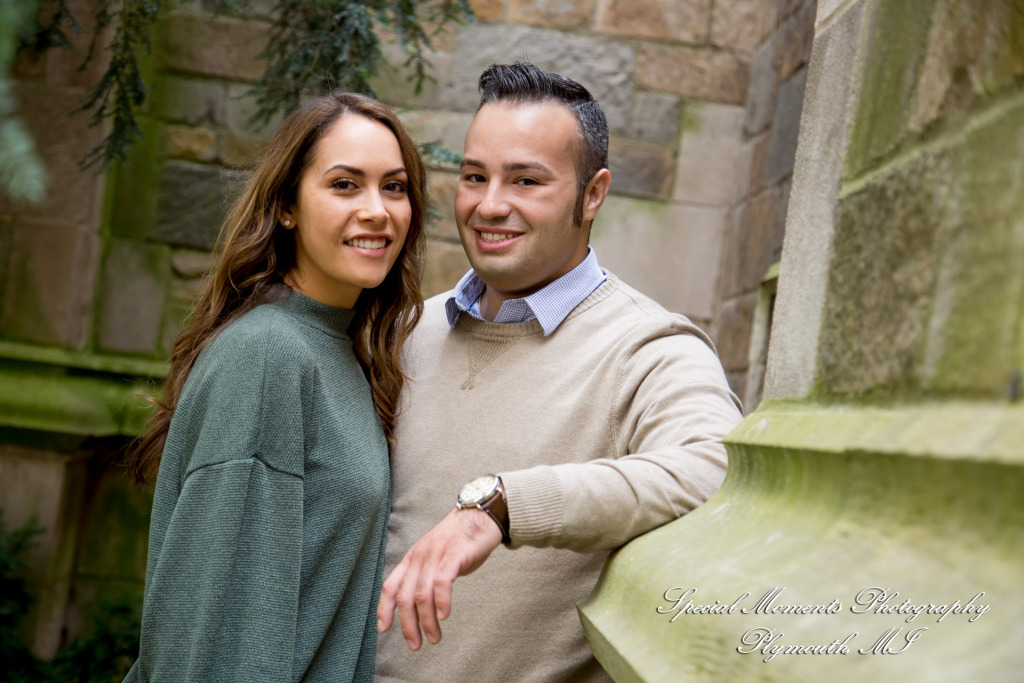 Melissa & Eric at Law Quad Ann Arbor MI engagement photography