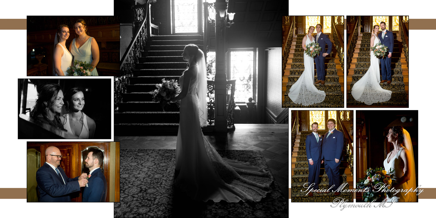 Fine Art Classic Design - Andrea & Jonathan at The Whitney Detroit MI wedding album photograph