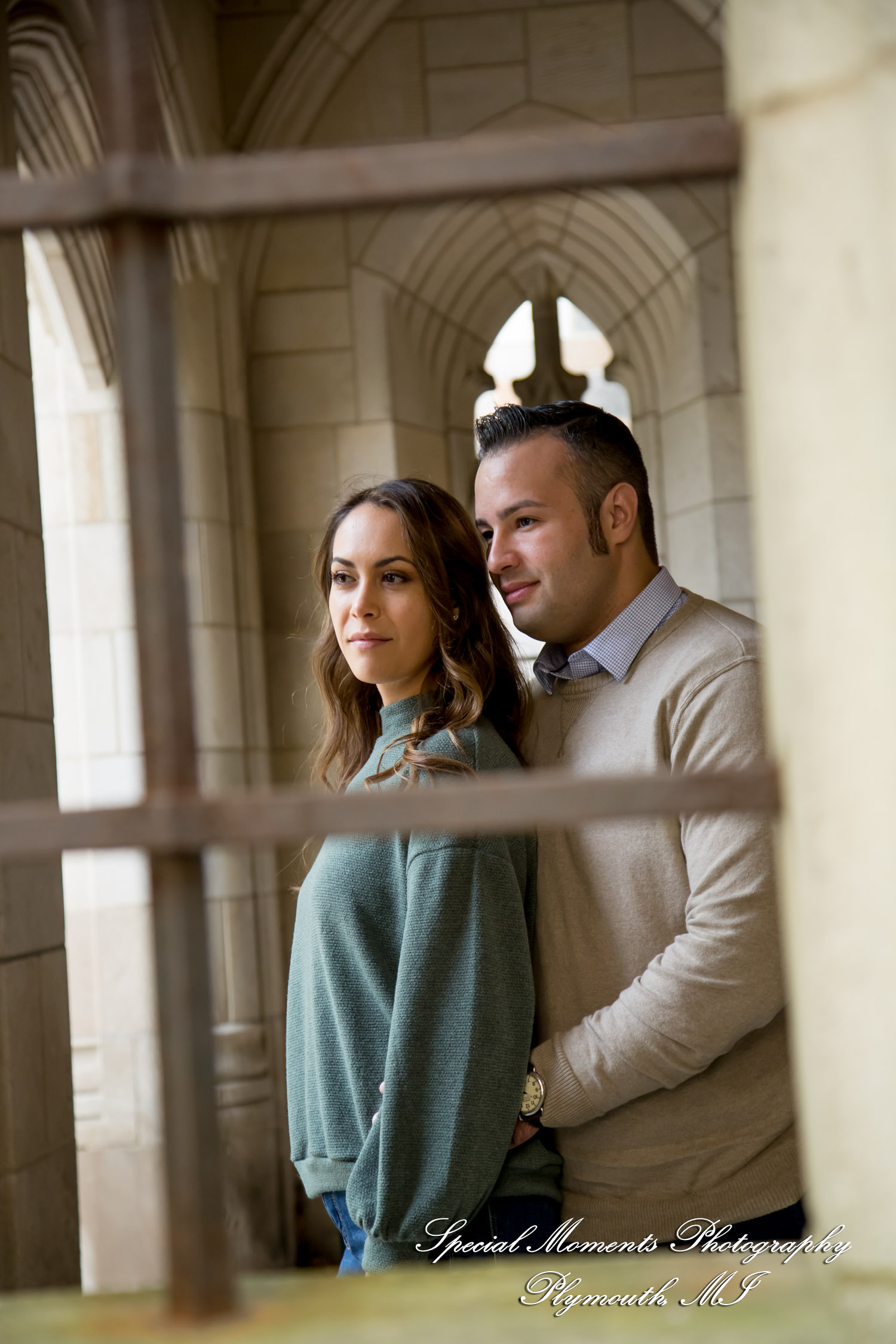 Melissa & Eric at Law Quad Ann Arbor MI engagement photography