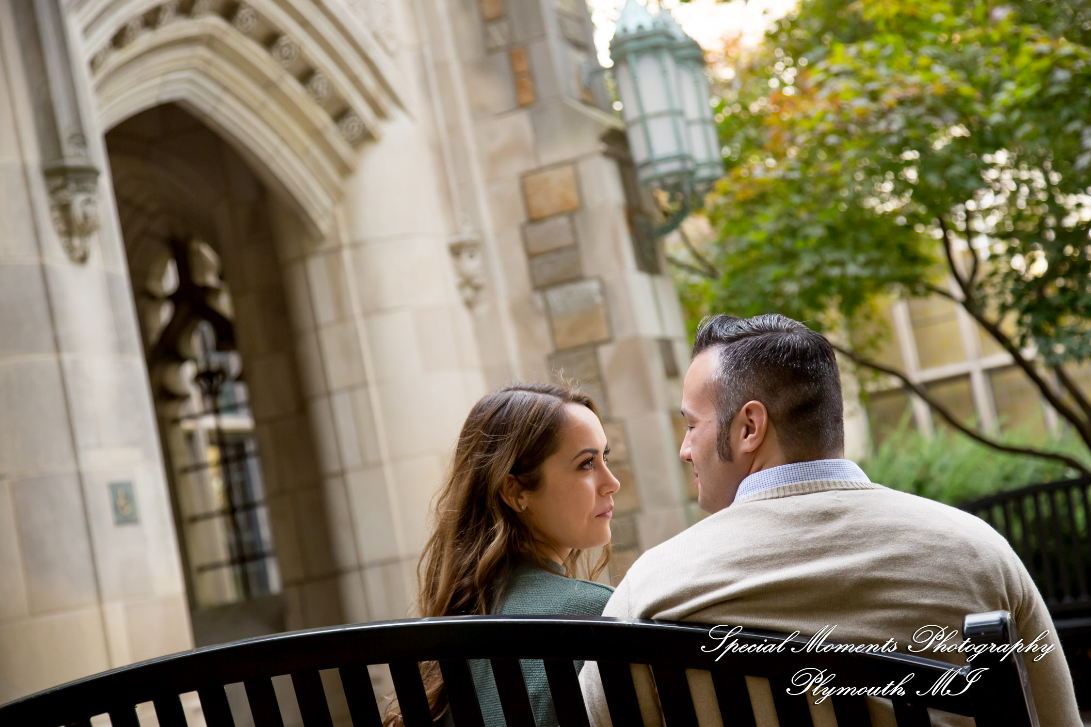 Melissa & Eric at Law Quad Ann Arbor MI engagement photography