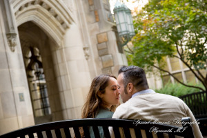 Melissa & Eric at Law Quad Ann Arbor MI engagement photography