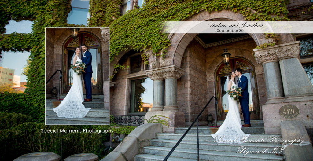 Fine Art Classic Design - Andrea & Jonathan at The Whitney Detroit MI wedding album photograph