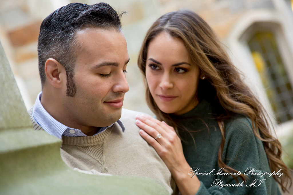 Melissa & Eric at Law Quad Ann Arbor MI engagement photography