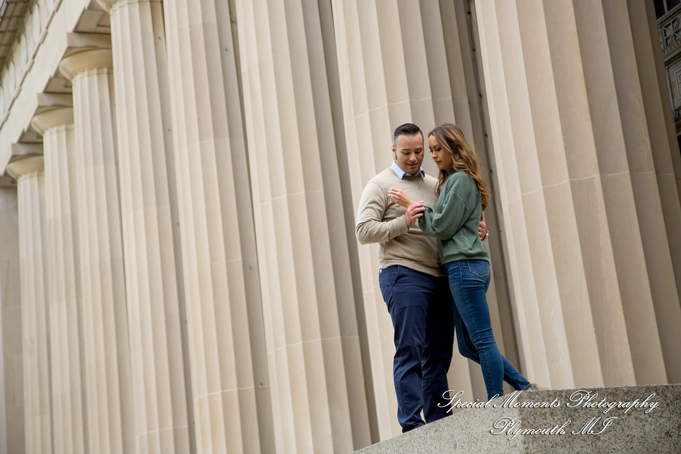 Melissa & Eric at Law Quad Ann Arbor MI engagement photography