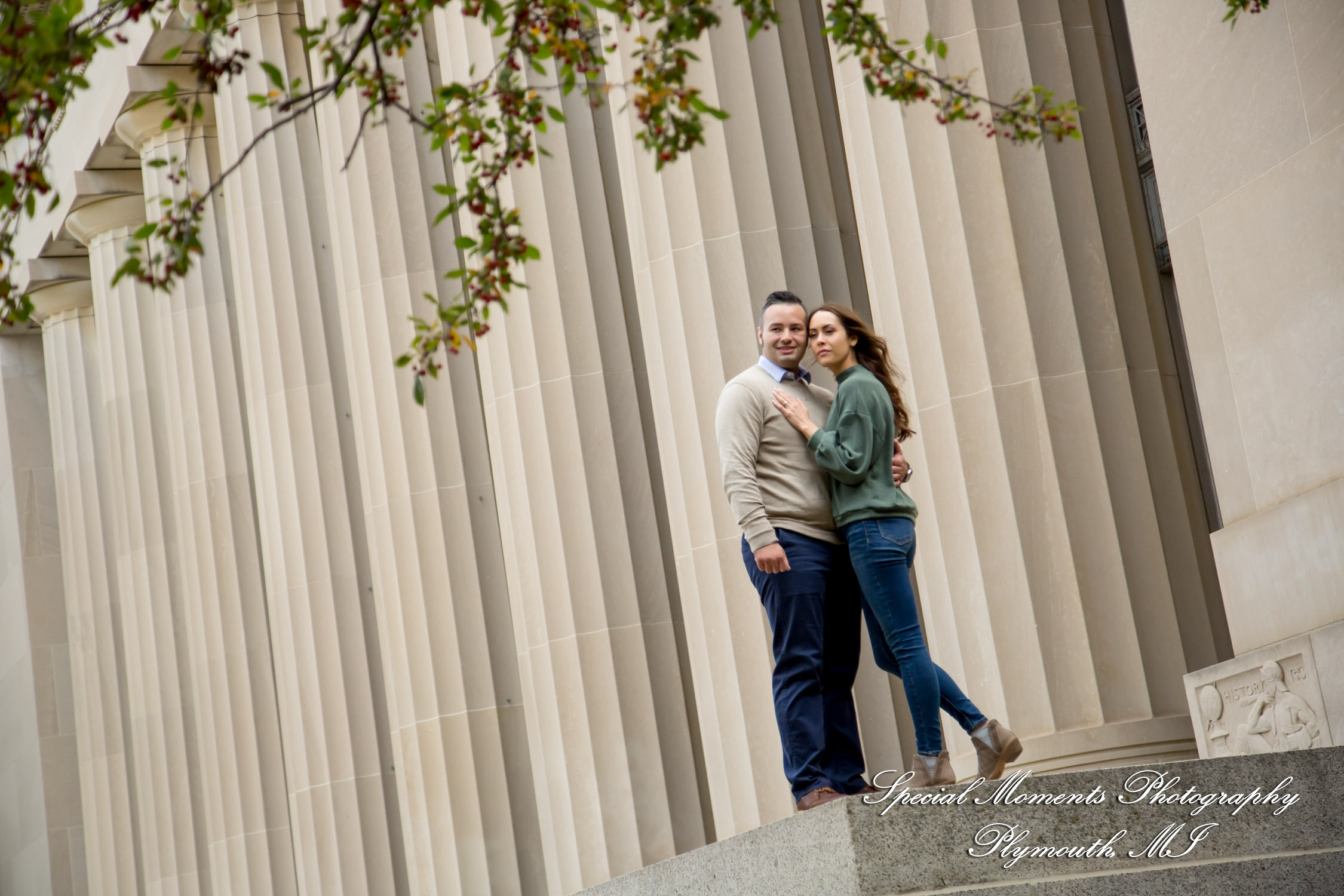 Melissa & Eric at Law Quad Ann Arbor MI engagement photography