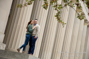 Melissa & Eric at Law Quad Ann Arbor MI engagement photography