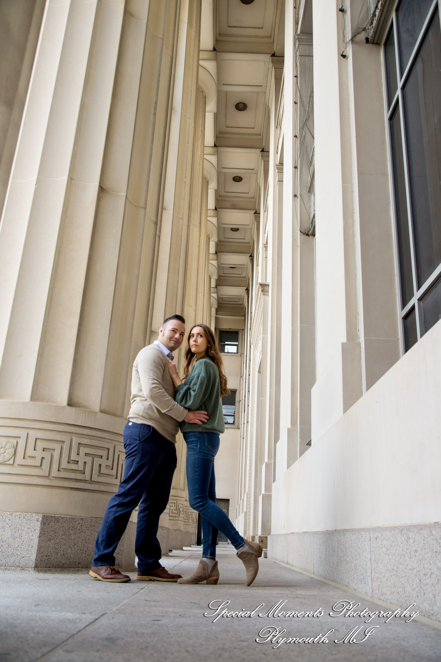 Melissa & Eric at Law Quad Ann Arbor MI engagement photography
