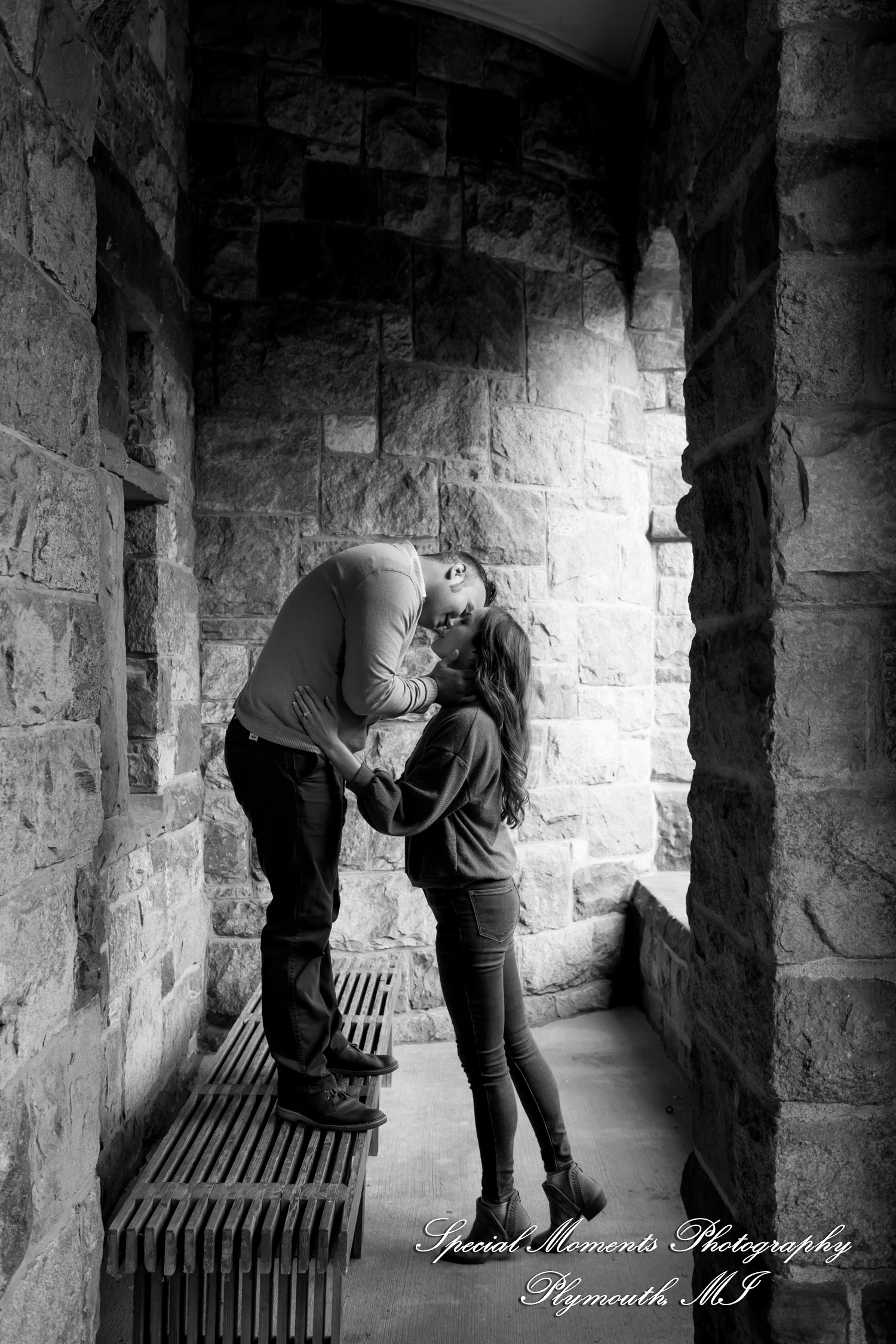 Melissa & Eric at Law Quad Ann Arbor MI engagement photography
