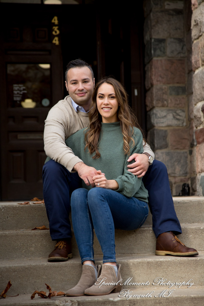Melissa & Eric at Law Quad Ann Arbor MI engagement photography