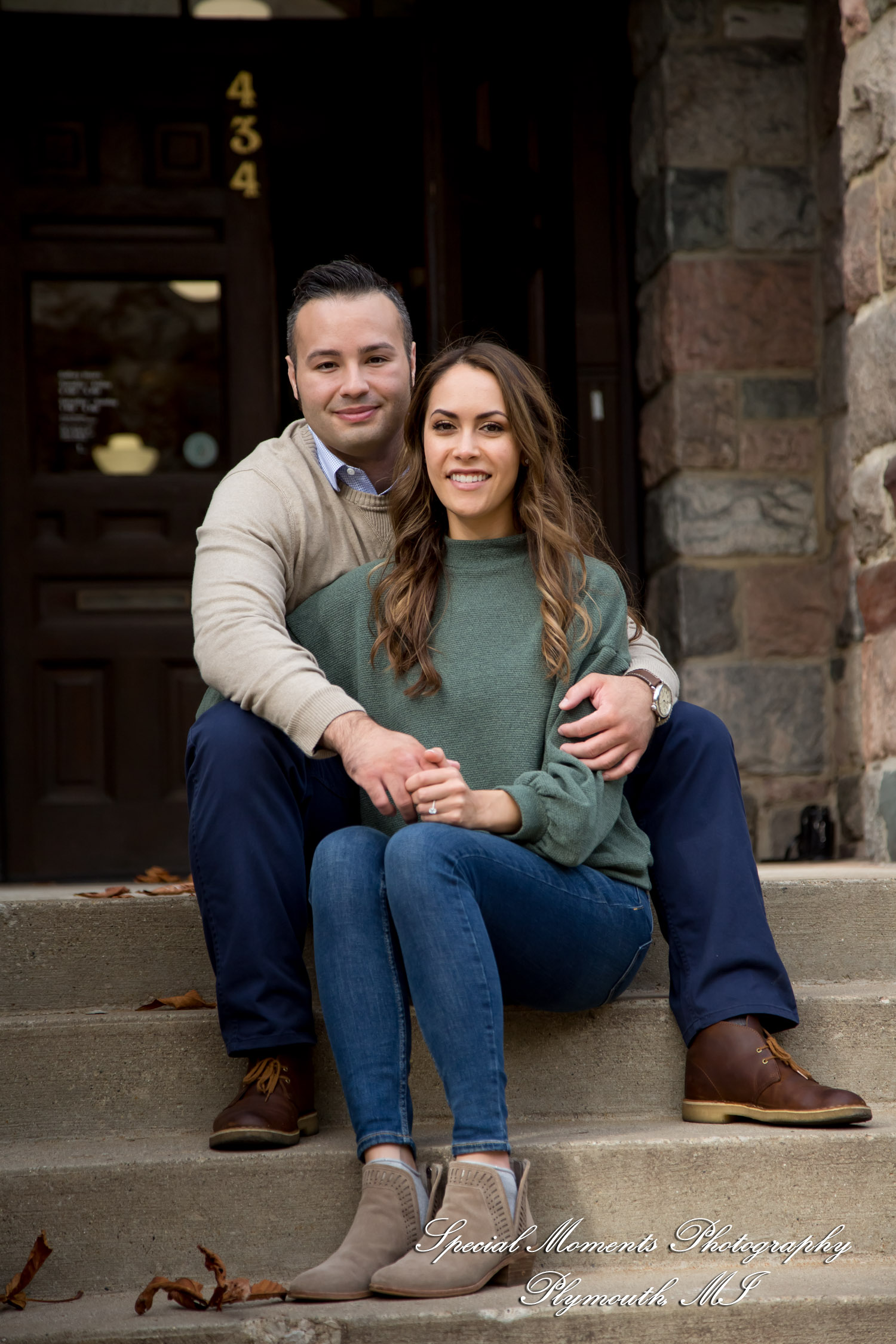 Melissa & Eric at Law Quad Ann Arbor MI engagement photography