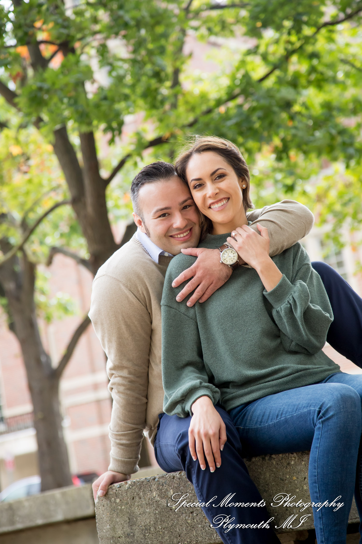 Melissa & Eric at Law Quad Ann Arbor MI engagement photography