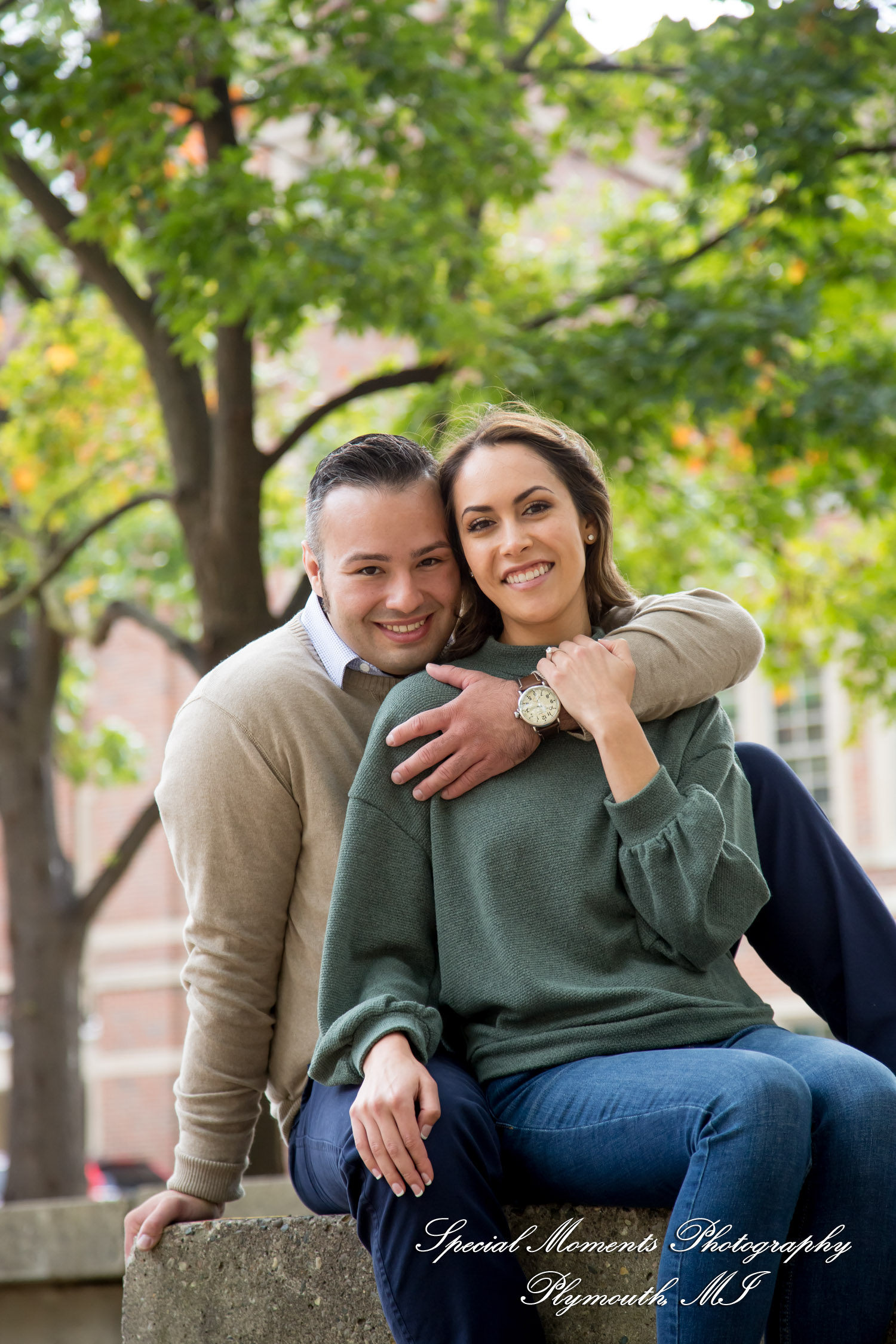 Melissa & Eric at Law Quad Ann Arbor MI engagement photography