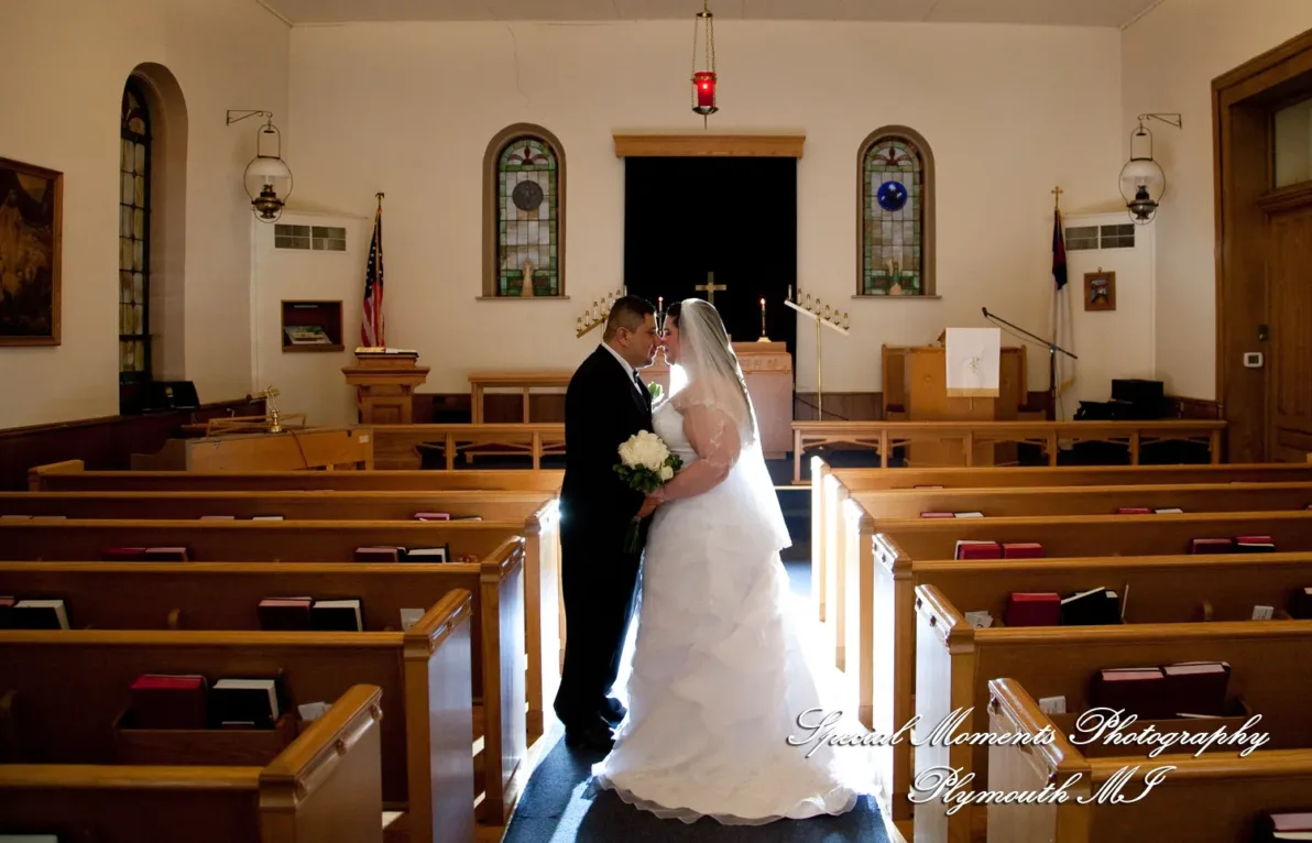 Kara & Isreal at Azalia United Methodist Church Azalia MI wedding photograph