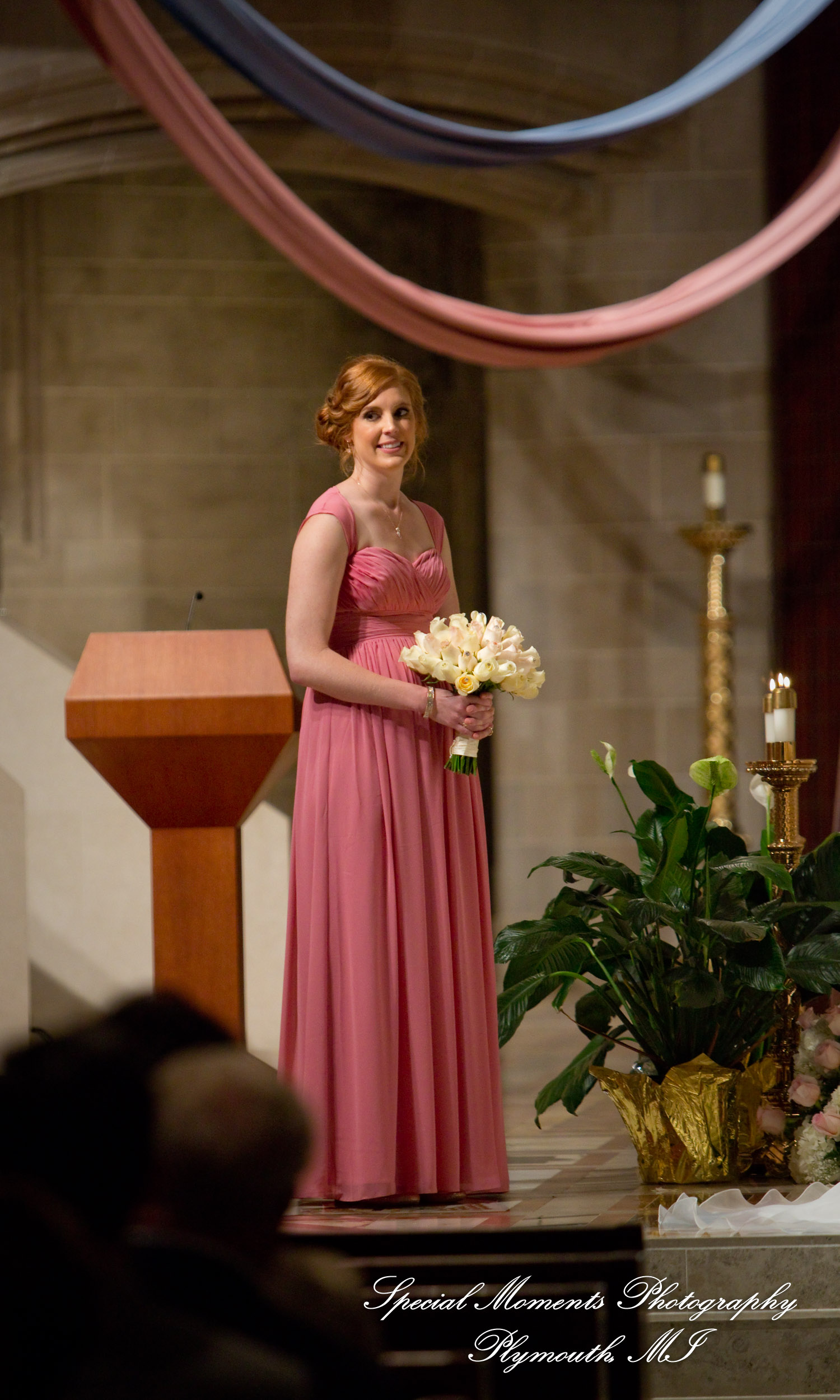 Kristin & Matthew at Blessed Sacrament Cathedral Detroit MI wedding photograph