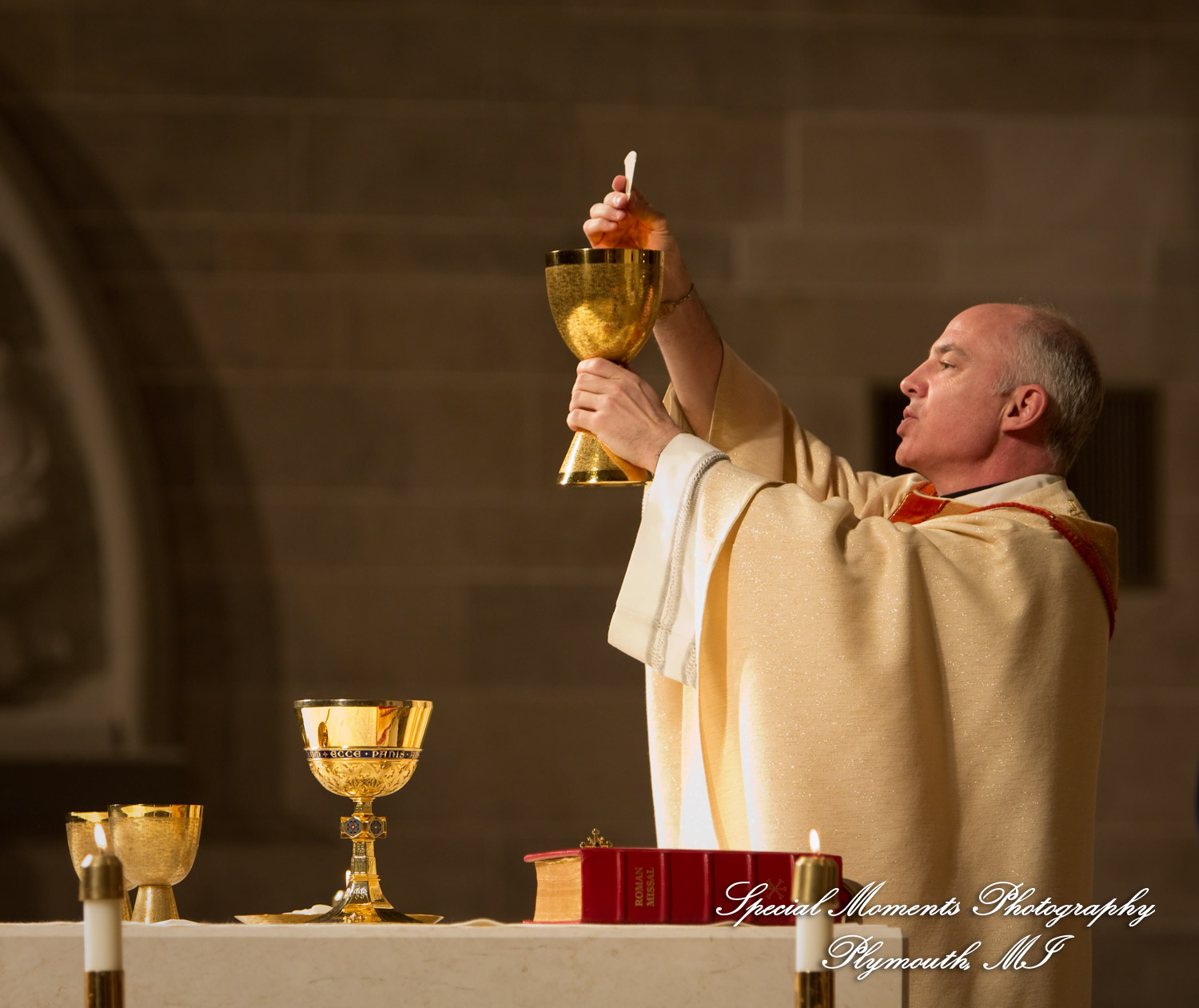 Kristin & Matthew at Blessed Sacrament Cathedral Detroit MI wedding photograph
