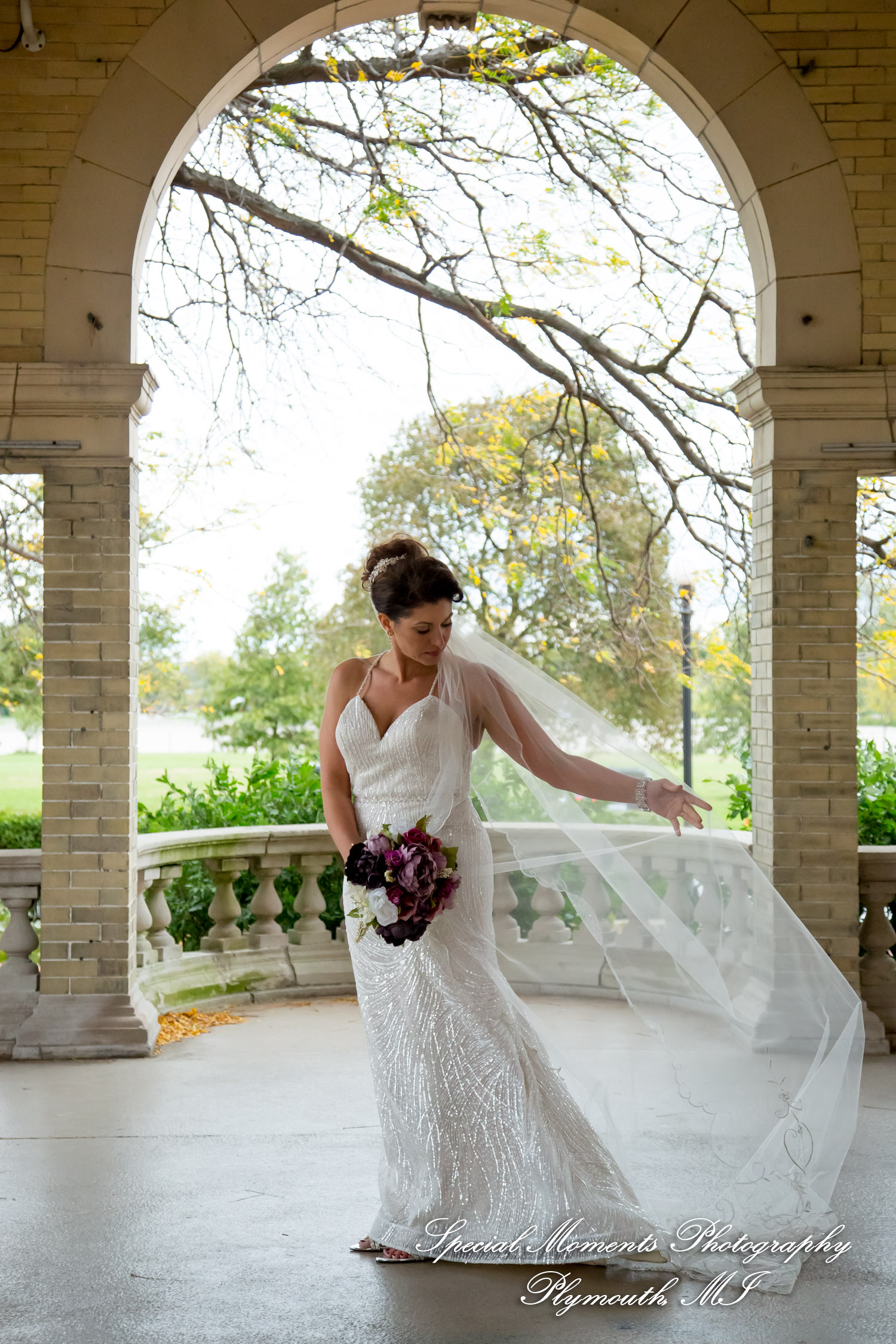 Jennette & Colby at Belle Isle Casino Detroit MI wedding photograph