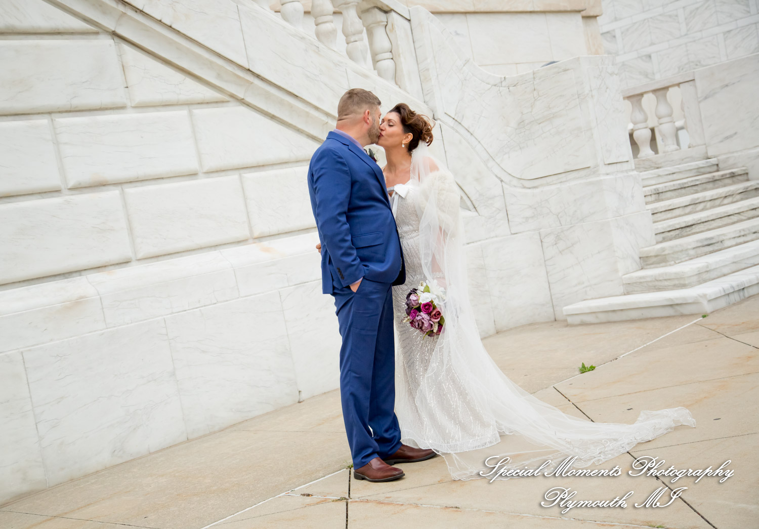 Jennette & Colby at Detroit Historical Museum Detroit MI wedding photograph