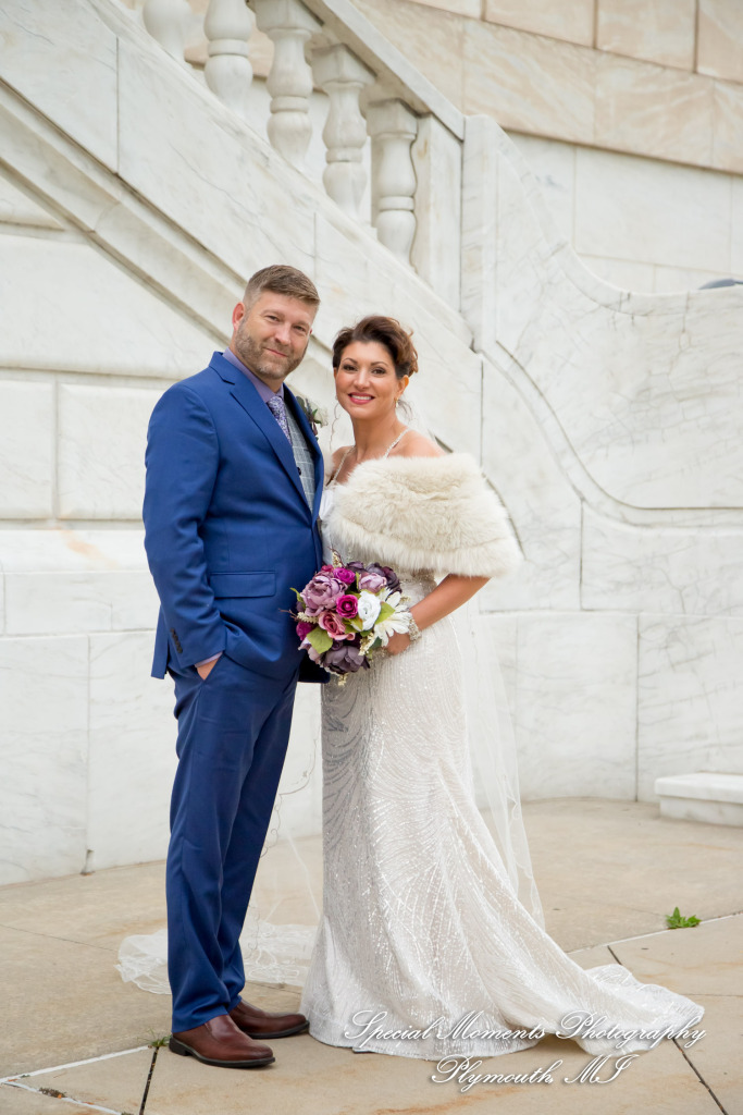 Jennette & Colby at Detroit Historical Museum Detroit MI wedding photograph