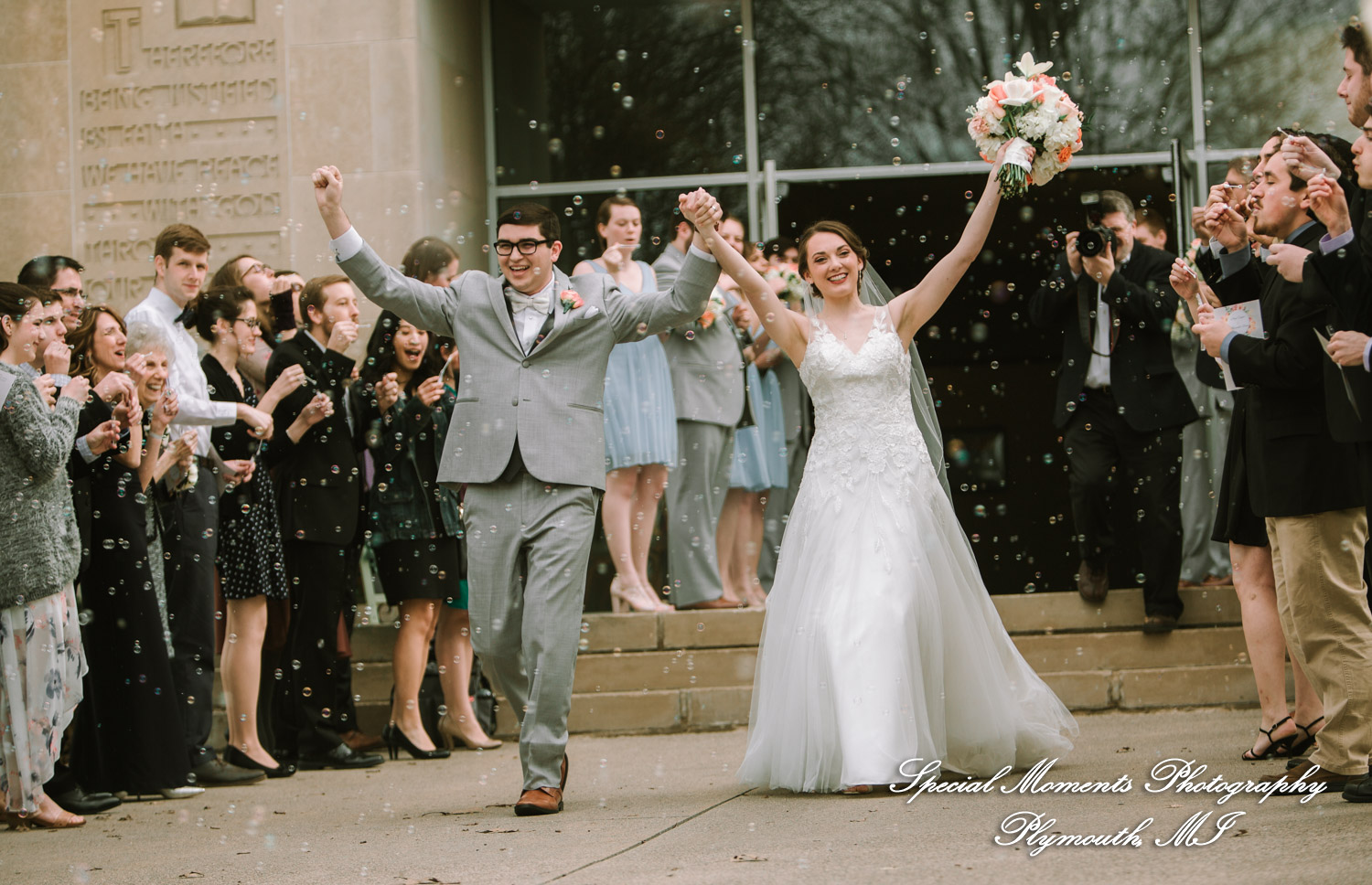 Amy & Alexander at Crosspointe Christian Church Grosse Pointe Woods MI wedding photograph