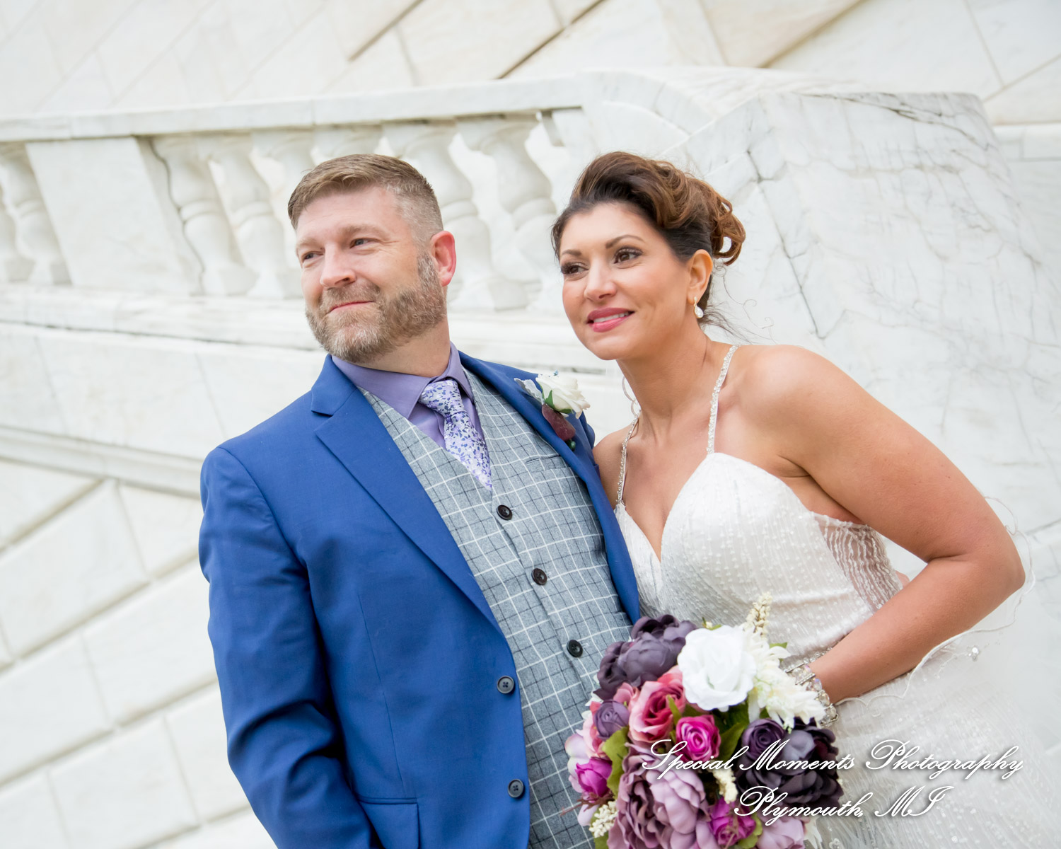 Jennette & Colby at Detroit Historical Museum Detroit MI wedding photograph