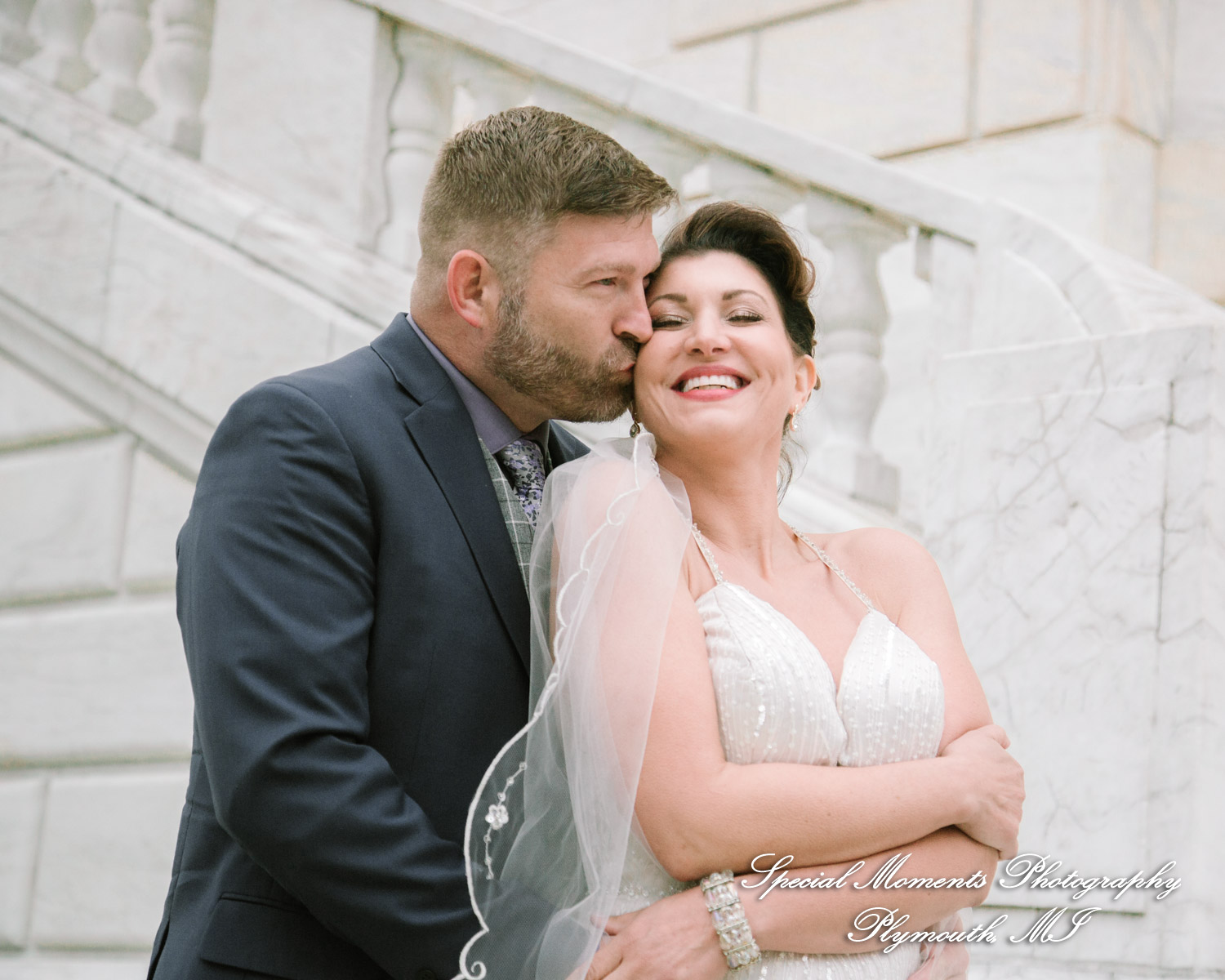 Jennette & Colby at Detroit Historical Museum Detroit MI wedding photograph