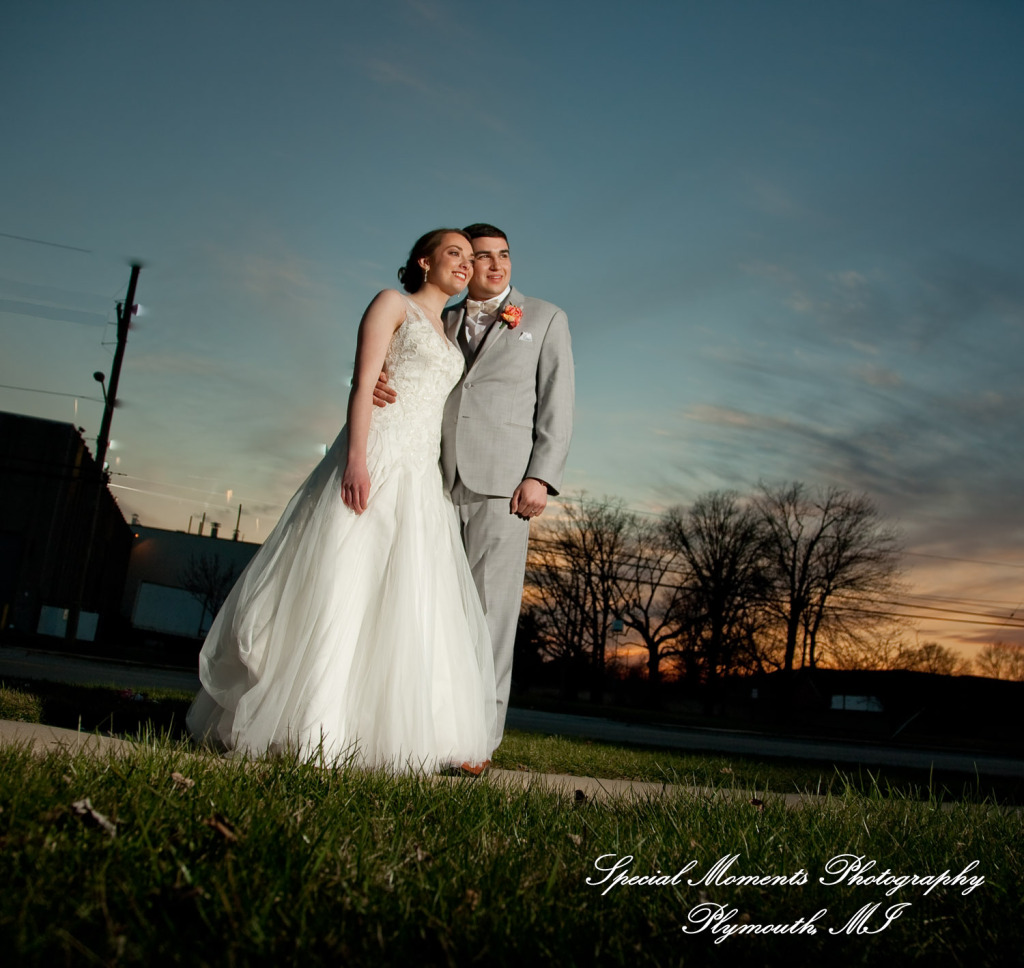 Amy & Alexander at Barrister Garden St. Clair Shores MI wedding photograph