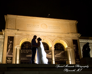 Jennette & Colby at Detroit Historical Museum Detroit MI wedding photograph
