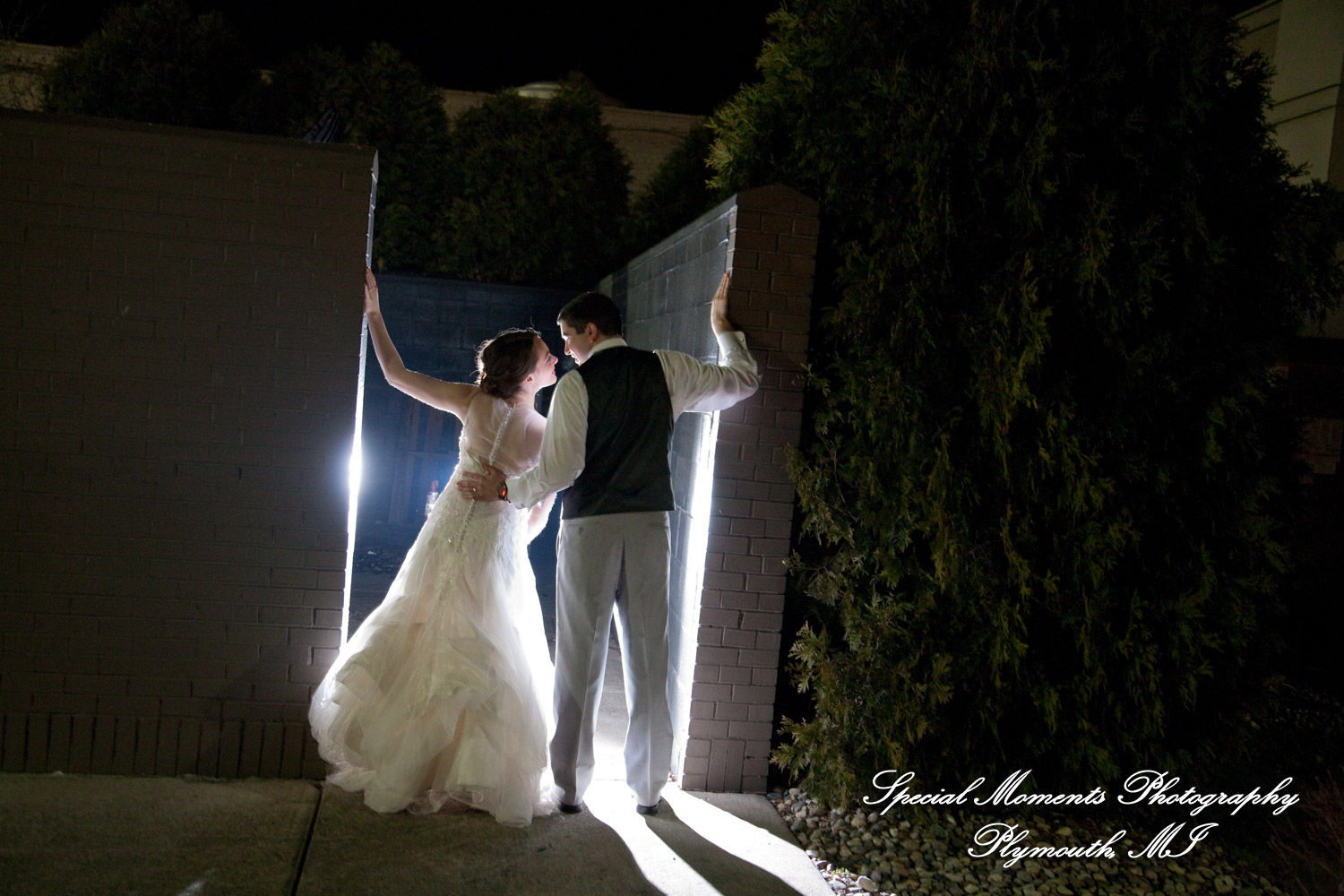 Amy & Alexander at Barrister Garden St. Clair Shores MI wedding photograph