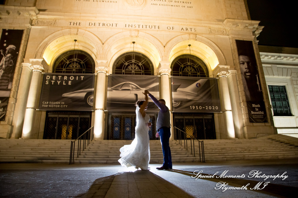 Jennette & Colby at Detroit Historical Museum Detroit MI wedding photograph