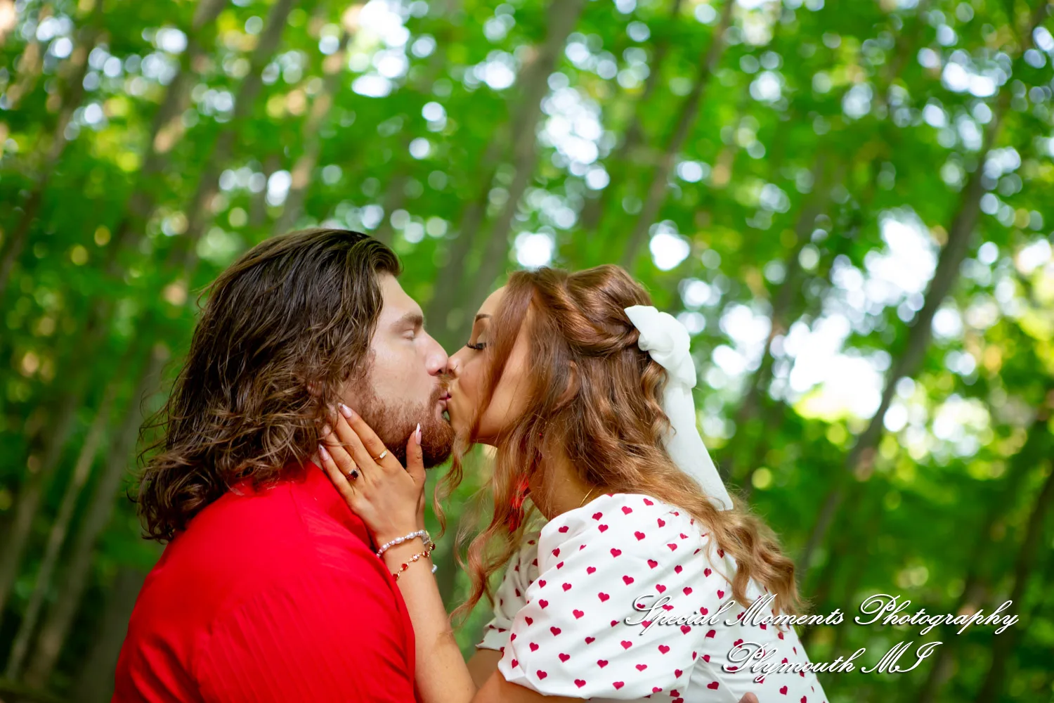 Kira & Seth at Heritage Park Farmington Hills MI engagement photograph
