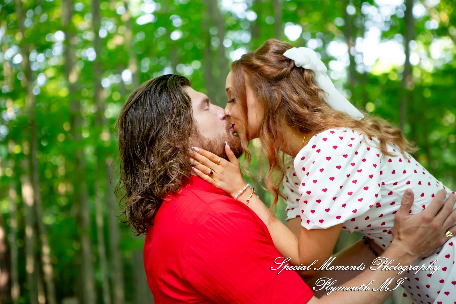 Kira & Seth at Heritage Park Farmington Hills MI engagement photograph