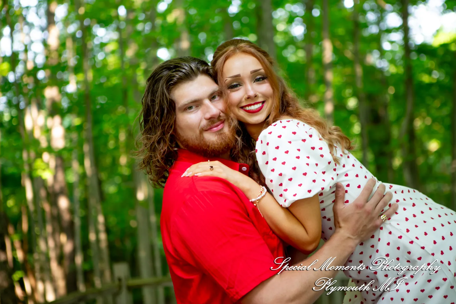 Kira & Seth at Heritage Park Farmington Hills MI engagement photograph