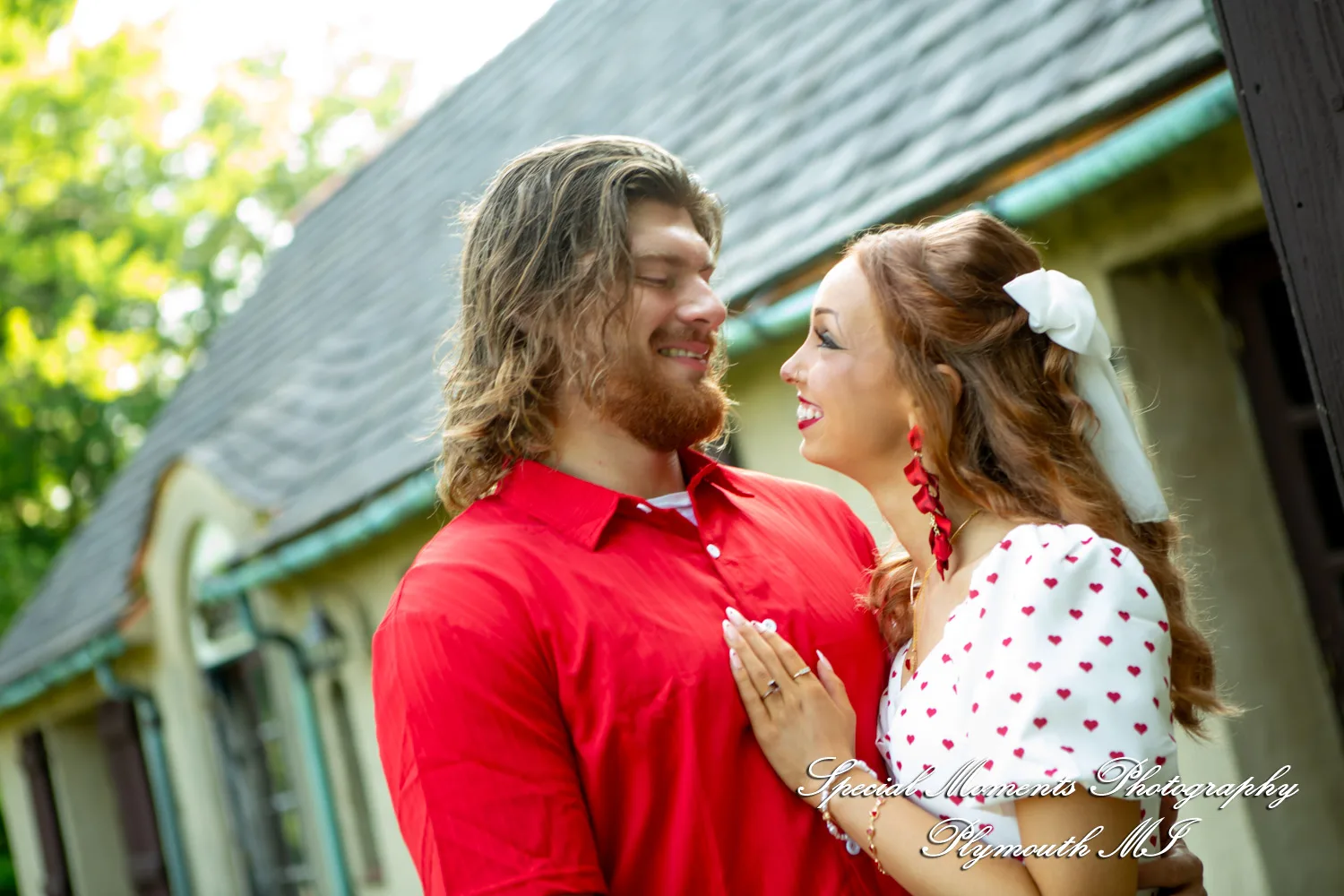 Kira & Seth at Heritage Park Farmington Hills MI engagement photograph